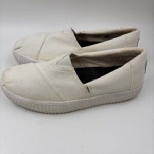 Tom's Alpargata Indio White Slip-on Platform Sneakers Size 5M
